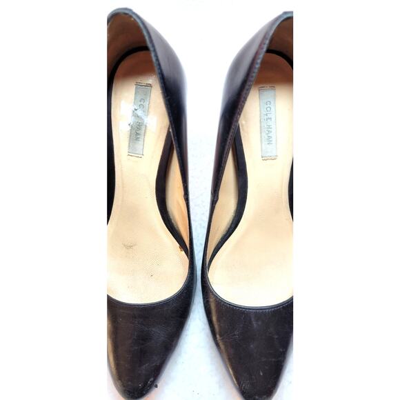 Cole Haan Grand OS Womens Black Leather Pumps Heels 6B Girl Boss Corpcore - Picture 5 of 8